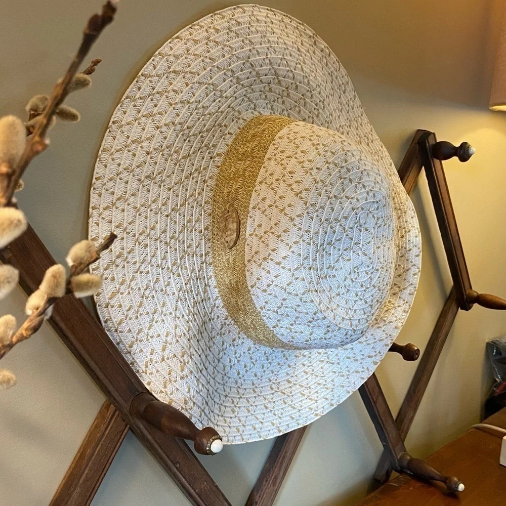Panama Jack Natural Straw Sun Hat - Light Beige